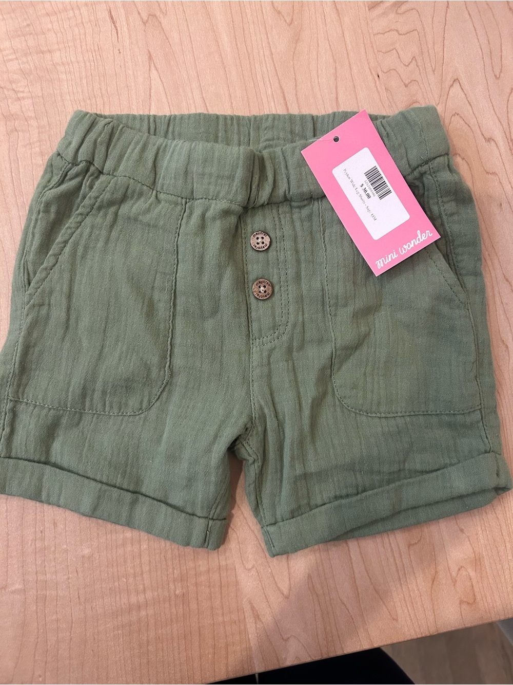 Mayoral Olive Green Baby Shorts